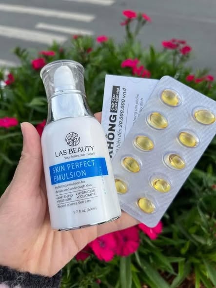 Sữa Rong Nho Las Beauty tặng kèm 1 vỉ vitamin e+ 1 nạ dưỡng da
