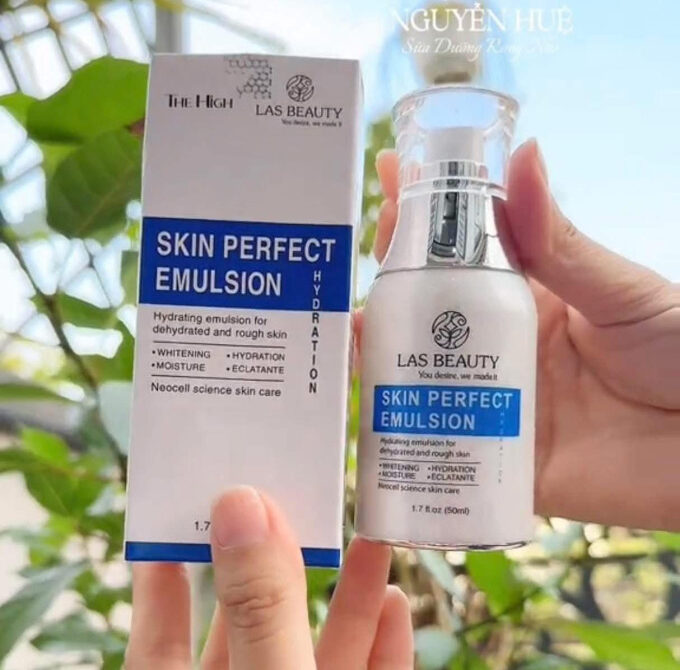 Sữa Dưỡng Rong Nho Las Beauty Chính Hãng| Skin Perfect Emulsion -Tặng kèm 1 vỉ vitamin e