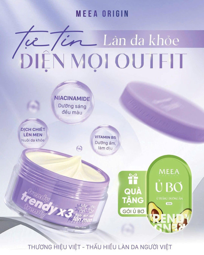 Kem Body Trendy x3 mẫu mới