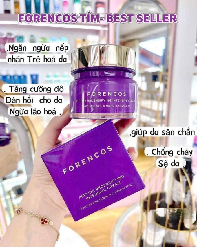 Kem dưỡng da ban đêm Forencos Peptide Redensifying Intensive Hàn Quốc 50ml màu tím