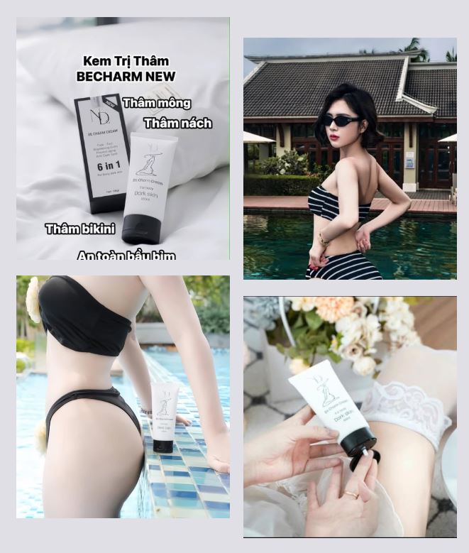 Làm mờ thâm, sạm ở các vùng da như mông, nách, bẹn, khuỷu tay, đầu gối, nhũ hoa.