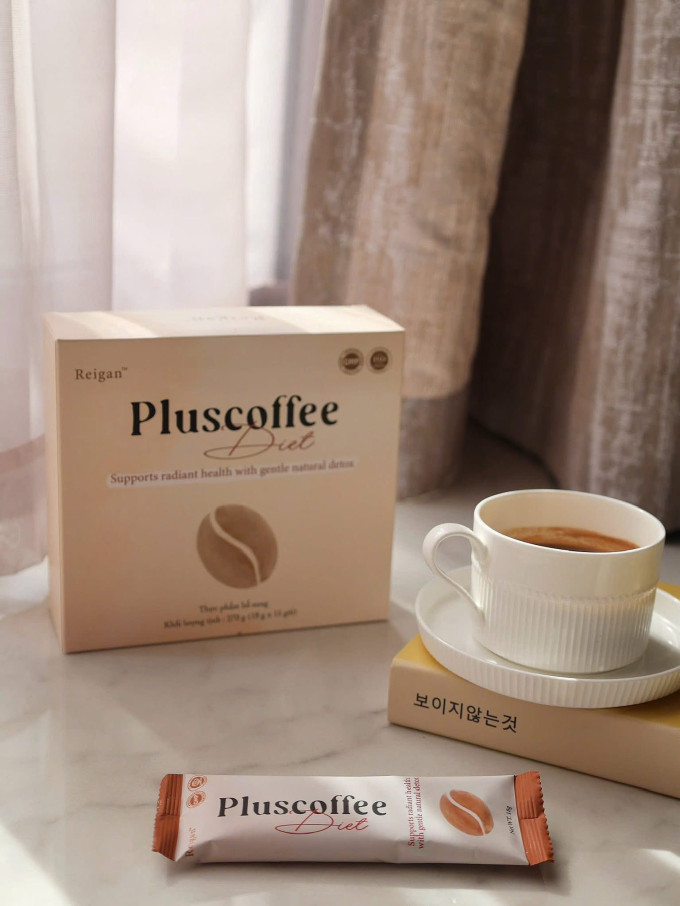 Hộp Pluscoffee Diet 15 gói tiện lợi giúp hỗ trợ giảm cân mỗi ngày