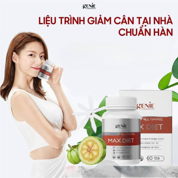 Giảm Cân Max Diet Genie Hàn Quốc -Hộp 60 viên
