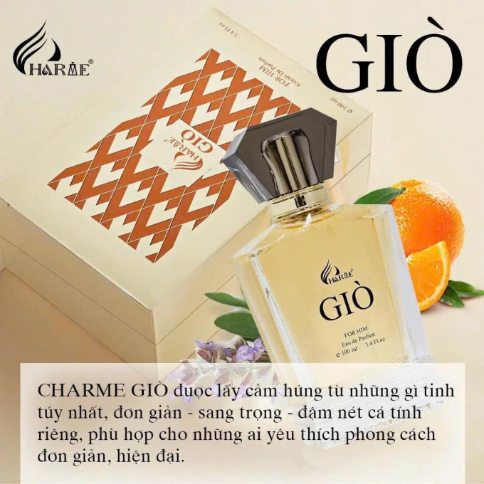 Nước Hoa Nam Charme Giò 100ml Chính Hãng – Mùi Hương Nam Tính, Gợi Cảm Và Cuốn Hút