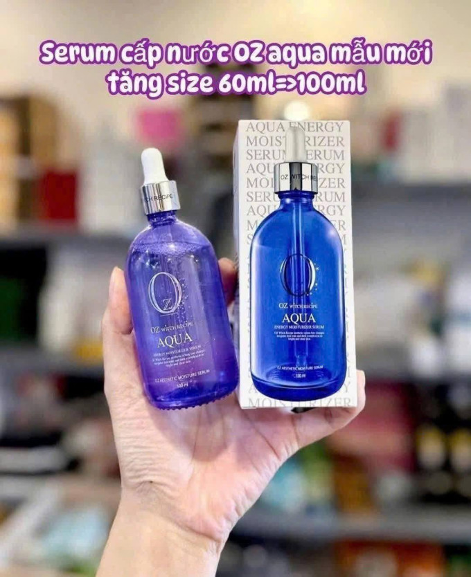 Serum OZ Filler Aqua mẫu mới tăng size 60ml=>100ml – Căng Bóng, Se Lỗ Chân Lông, Dưỡng Trắng Da