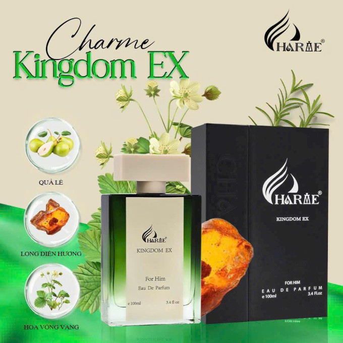 Nước hoa Charme Kingdom EX 100ml -Mùi Hương Unisex Thanh Lịch, Tinh Tế