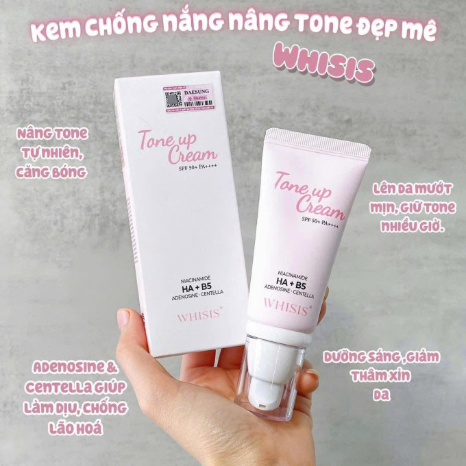 Kem Tone Up Chống Nắng WHISIS SPF 50+ PA++++ 50ml