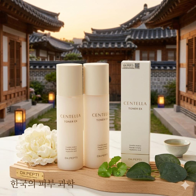 Toner Dr.Pepti căng bóng, dưỡng ẩm, phục hồi da Centella Toner EX