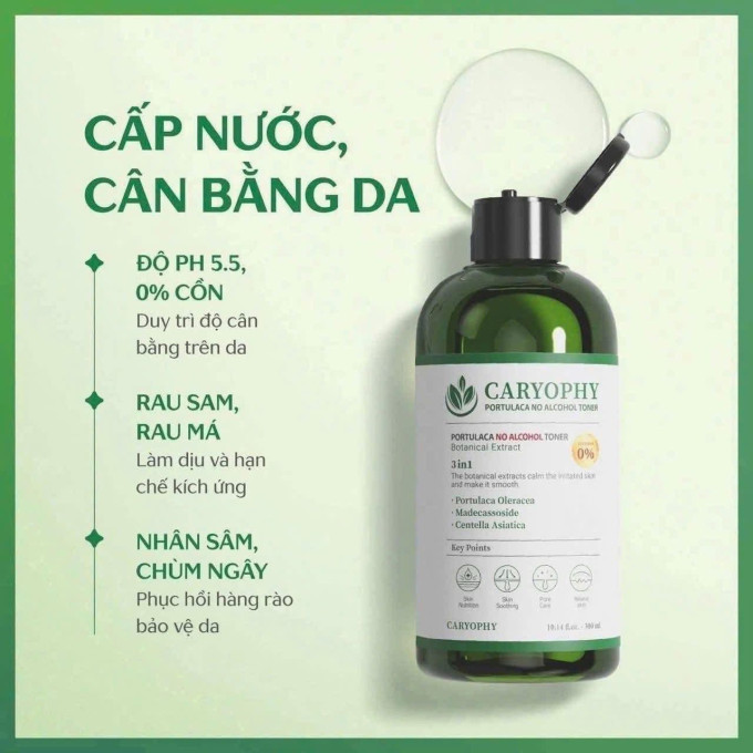 Nước hoa hồng Caryophy 300ml (Caryophy Portulaca Toner 300ml)