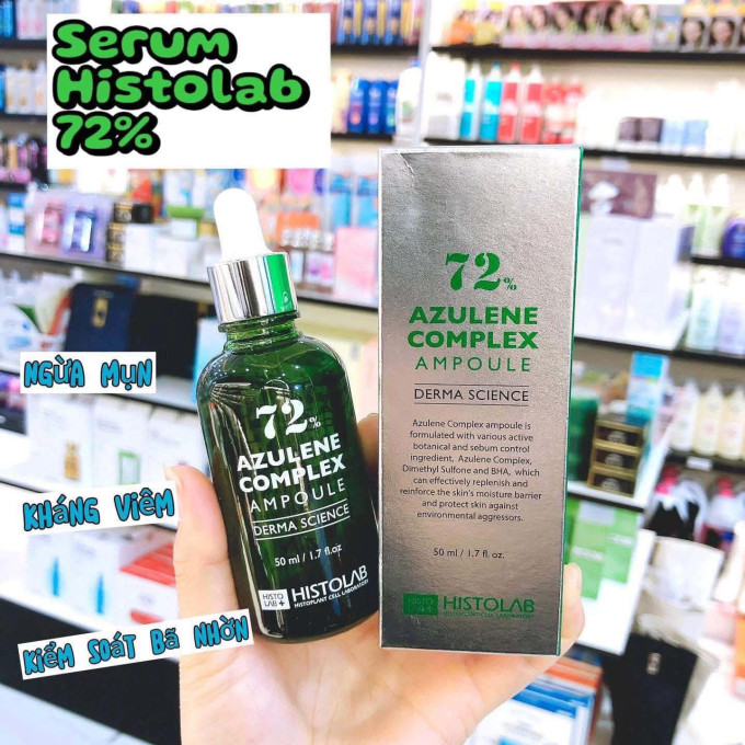 Serum Histolab 72% Azulene Complex Ampoule Derma Science– Giải pháp cho da dầu mụn, nhạy cảm