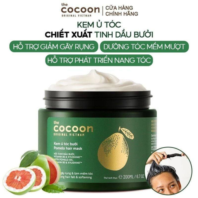Ủ Tóc Bưởi Cocoon – Giải Pháp Giảm Gãy Rụng, Giúp Tóc Mềm Mượt Chắc Khỏe