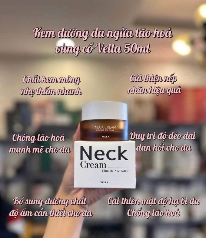 Hỗ trợ làm mờ nếp nhăn vùng cổ.