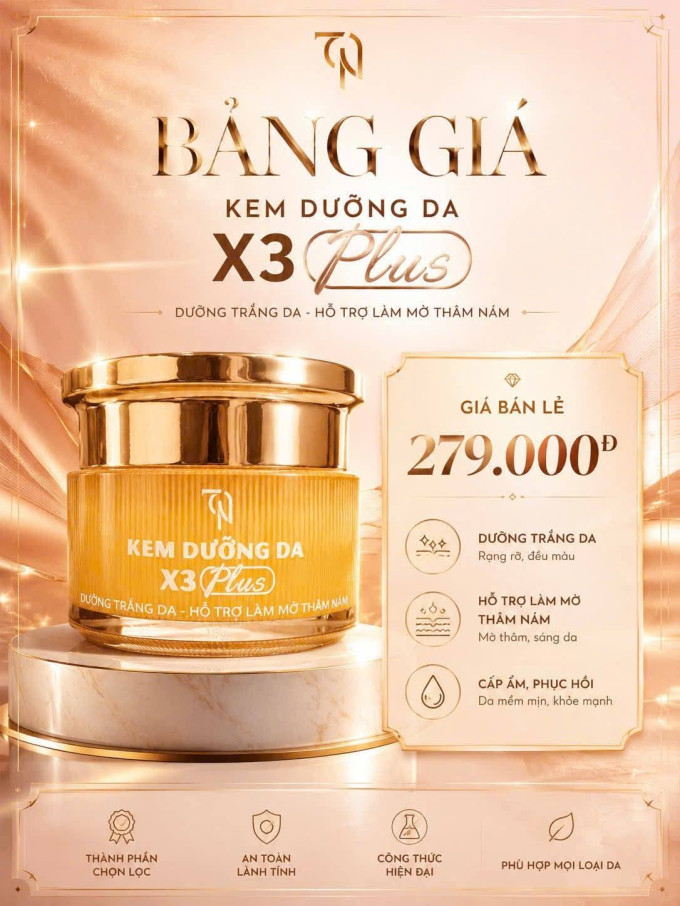Kem dưỡng da X3 Plus -Face Nén X3 Plus Đông Anh 