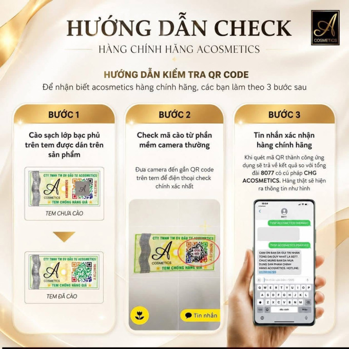 Có thể quét mã QR hoặc xác thực theo hướng dẫn từ nhà sản xuất.