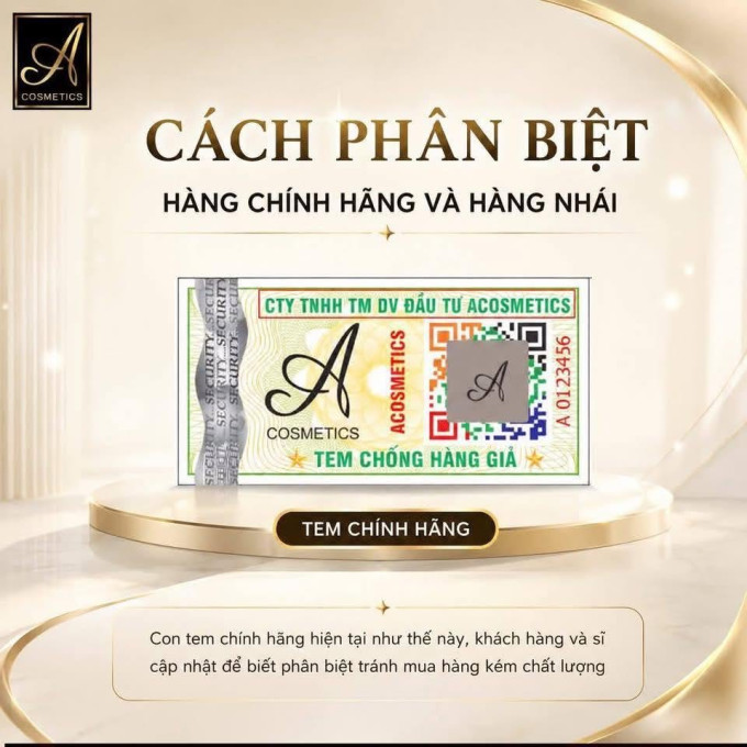 Tem chống giả phải còn nguyên vẹn, không bong tróc hoặc có dấu hiệu dán lại.