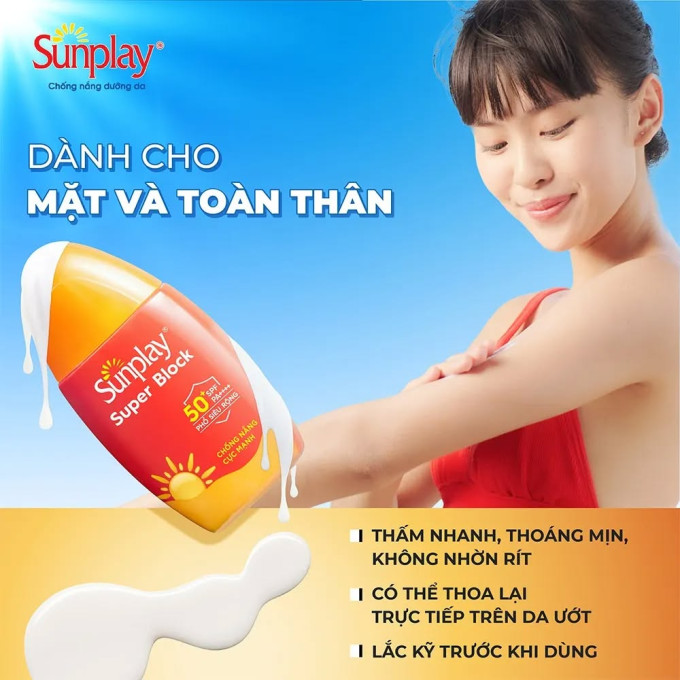 Ưu thế nổi bật Sữa Chống Nắng Sunplay
