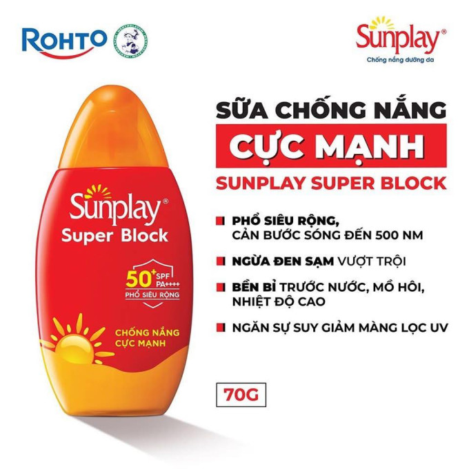 Sữa Chống Nắng Sunplay Bảo Vệ Vượt Trội SPF50+ PA++++ Super Block 70g