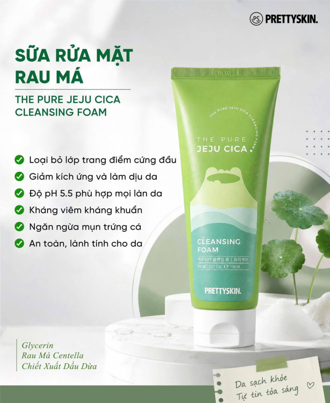 Chiết xuất rau má: Kháng khuẩn ngừa viêm, hỗ trợ điều trị mụn, làm sạch sâu,