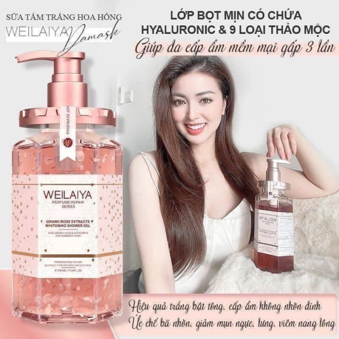 Vì sao nên chọn sữa tắm hoa hồng Weilaiya