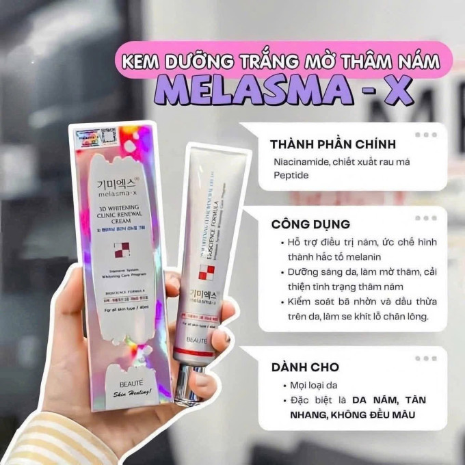 Hỗ trợ làm mờ nám, tàn nhang và các đốm sắc tố trên da.