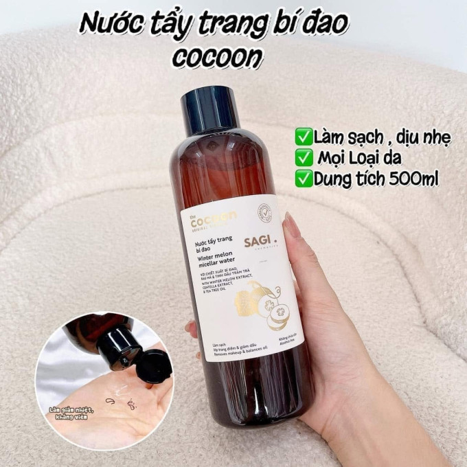 Nước Tẩy Trang Bí Đao Cocoon Làm Sạch & Giảm Dầu 500ml chính hãng