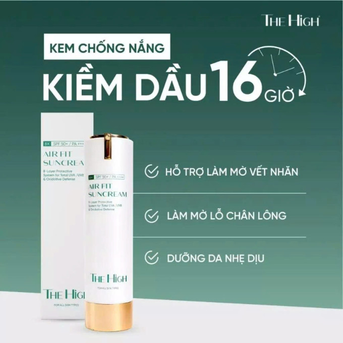 Kem Chống Nắng The High AirFit Sun Cream SPF50+ 40ml Chính Hãng – Mẫu mới