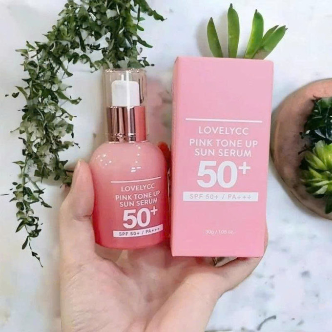 Serum Chống Nắng Nâng Tông Lovelycc Pink Tone Up SPF 50+ 30ml