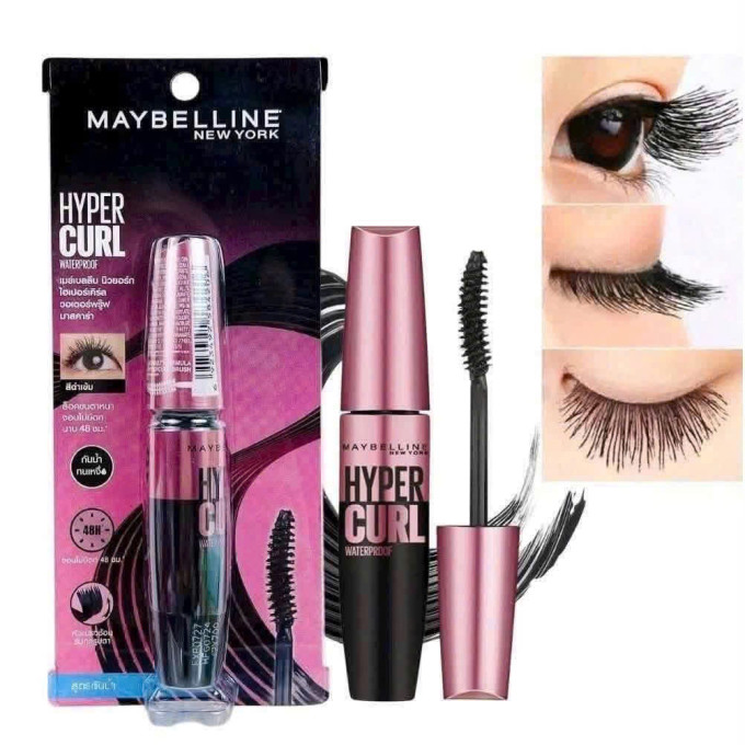 Mascara Maybelline Hyper Curl Waterproof 9.2ml – Mi Cong, Dày Đẹp, Không Lem