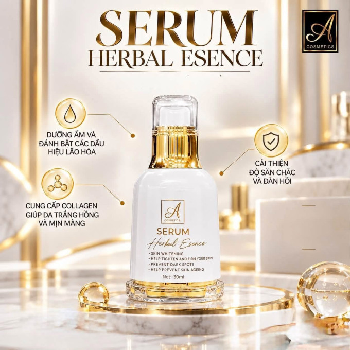 Serum Trắng Da A Cosmetics Herbal Essence 30ml – Dưỡng Sáng, Cấp Ẩm