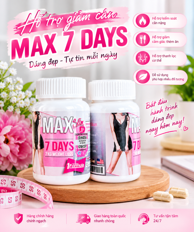 Giảm Cân Max 7 Days – Sản Phẩm Hỗ Trợ Kiểm Soát Cân Nặng
