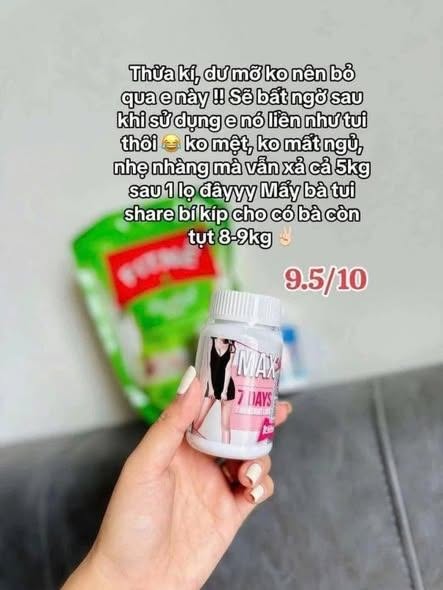 Max 7 Days hỗ trợ giảm cân an toàn được nhiều khách hàng tin dùng