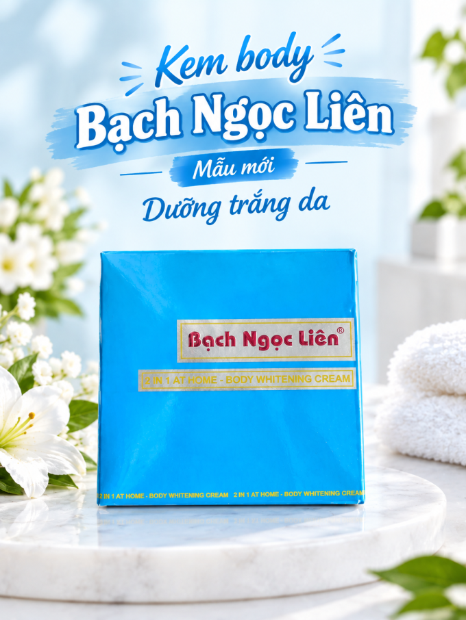 Kem Body Bạch Ngọc Liên Xanh 2 In 1 90g Chính Hãng| Dưỡng trắng da body hiệu quả