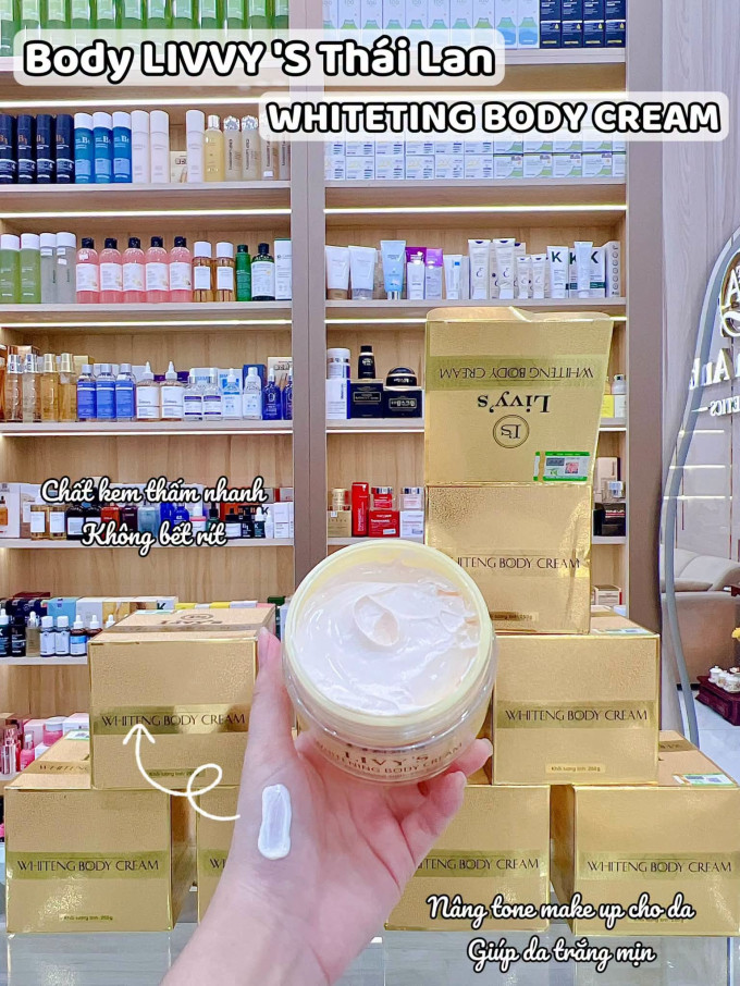 Kem Body Livy’s Vàng 250g Dưỡng Ẩm, Hỗ Trợ Da Sáng Mịn