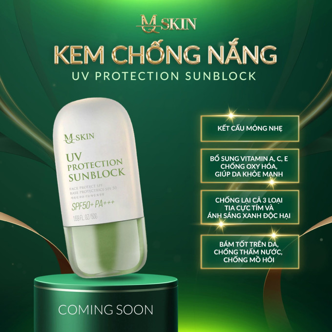 Kem Chống Nắng MQ Skin Protection SunBlock 50G SPF50+ PA+++| Mẫu mới