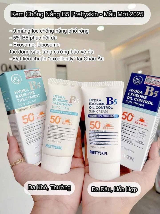 Kem Chống Nắng Pretty Skin B5 50ml – Dưỡng Ẩm, Phục Hồi Da, Kiềm Dầu, SPF50+ PA++++