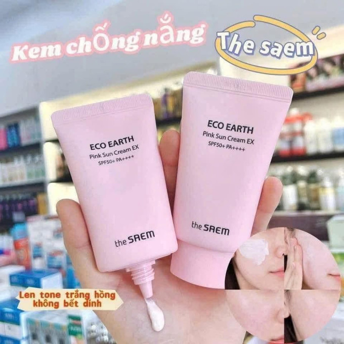 Mua Kem chống nắng The Saem hồng chính hãng