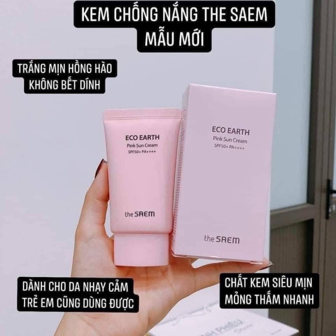 The Saem Pink Sun Cream EX SPF50+/PA++++ chính hãng
