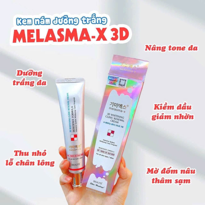 Kem Melasma-X hỗ trợ dưỡng sáng và cải thiện tình trạng da xỉn màu, không đồng đều.