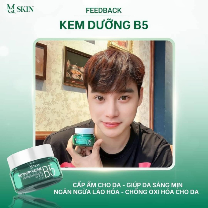 Kem dưỡng dịu da B5 MQ Skin dưỡng ấm mờ nếp nhăn cho da nhạy cảm