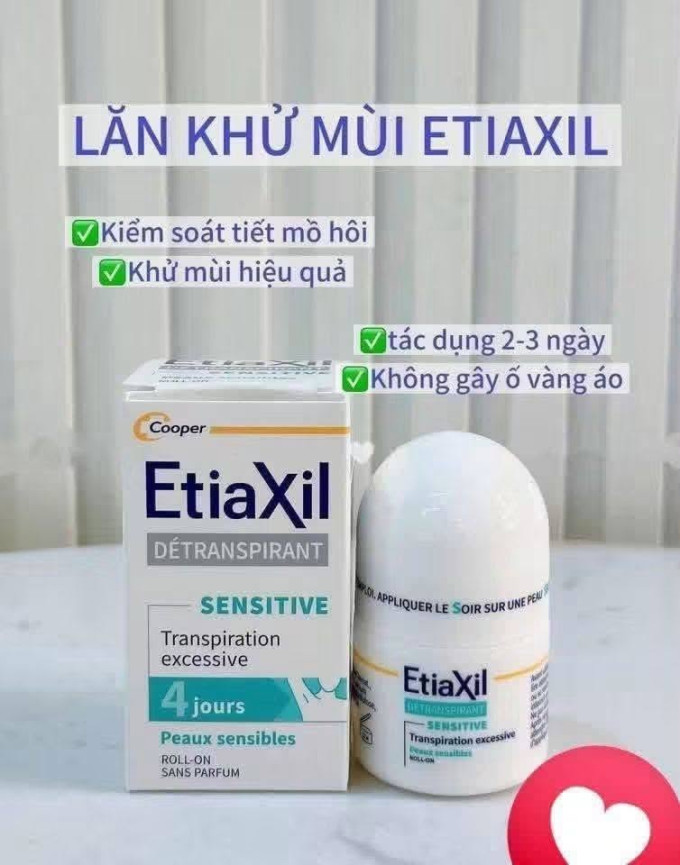 Lăn Khử Mùi Etiaxil Cho Da Nhạy Cảm 15ml – Hỗ Trợ Kiểm Soát Mồ Hôi