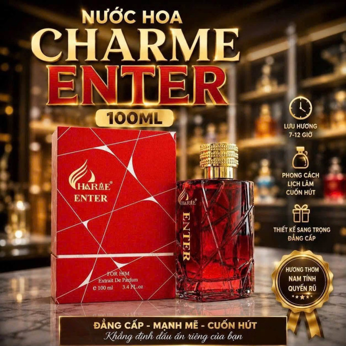 Nước hoa nam Charme Enter 100ml – Phong cách mạnh mẽ, lịch lãm
