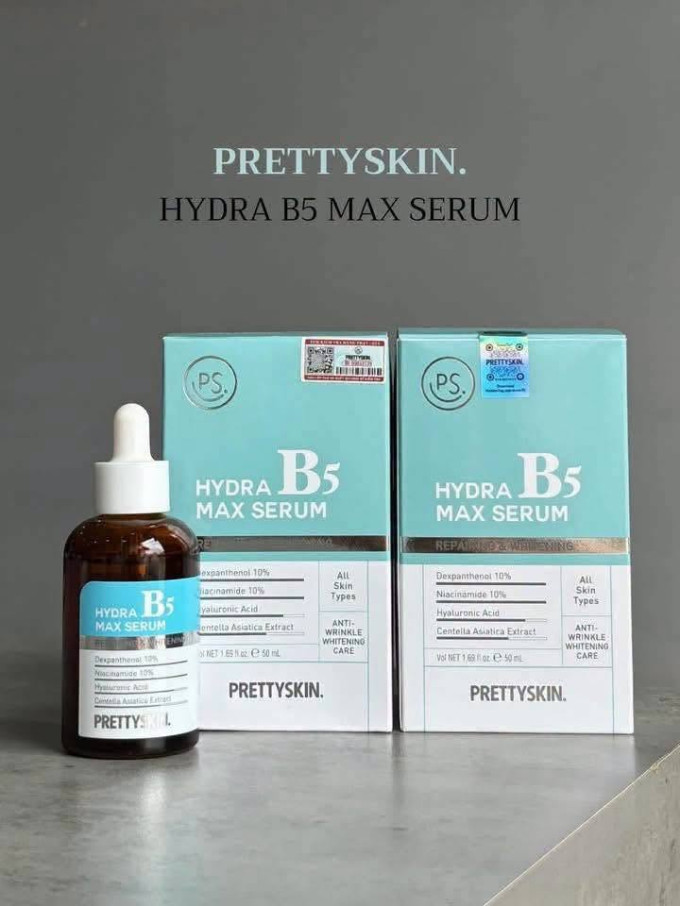 Serum B5 PrettySkin Hydra Max 50ml – Dưỡng Ẩm, Phục Hồi Và Dưỡng Sáng Da