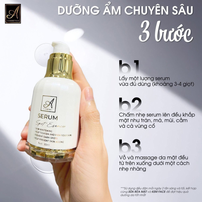 Cách sử dụng serum A Cosmetics