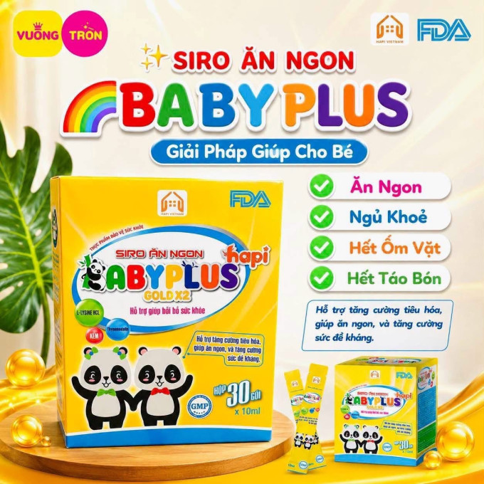 Siro Ăn Ngon Baby Plus Hỗ Trợ Ăn Uống Tốt, Tiêu Hóa Khỏe