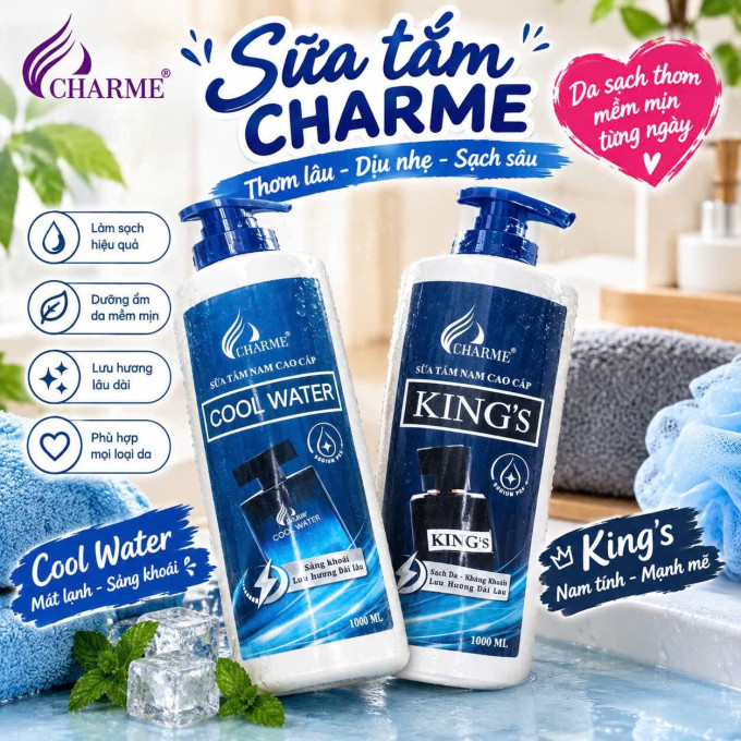 SỮA TẮM CHARME – 1000ML CHÍNH HÃNG