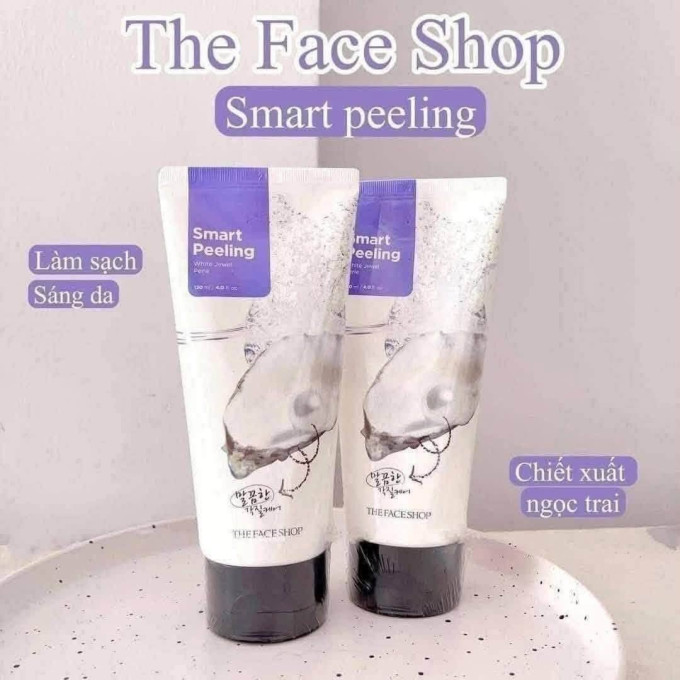 Tẩy Da Chết Ngọc Trai Sạch Khuẩn Trắng Da The Face Shop Hàn Quốc White Jewel Peeling Gel 120ml
