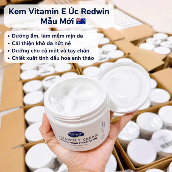 Kem dưỡng Vitamin E Úc Redwin 330g – Dưỡng Ẩm, Làm Mềm Mịn Da