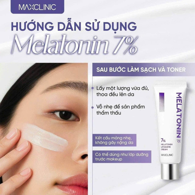 Kem dưỡng Maxclinic 7% Melatonin Liposome Cream