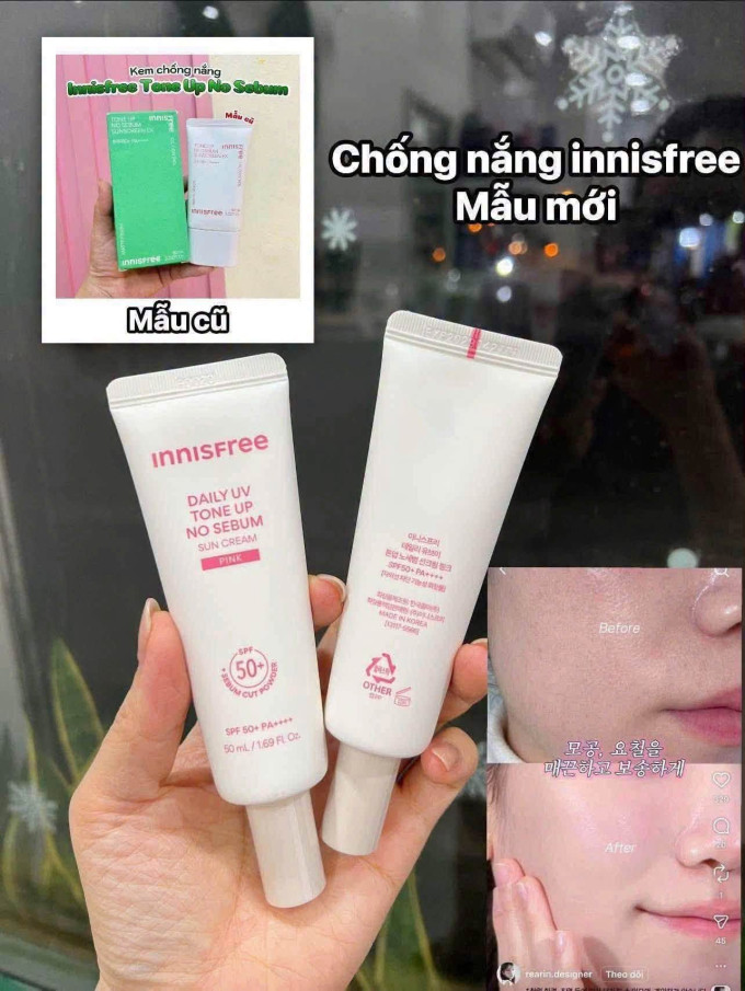 Kem Chống Nắng Innisfree Tone-Up mẫu mới được nhiều khách hàng tin dùng