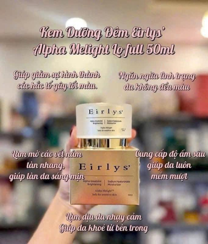 Kem Dưỡng Trắng Da Ban Đêm Eirlys Alpha-Melight 50ml Hàn Quốc